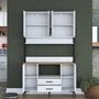 Hanah Home Gabinete Multipropósito Blanco y Nuez JE169 - 3260